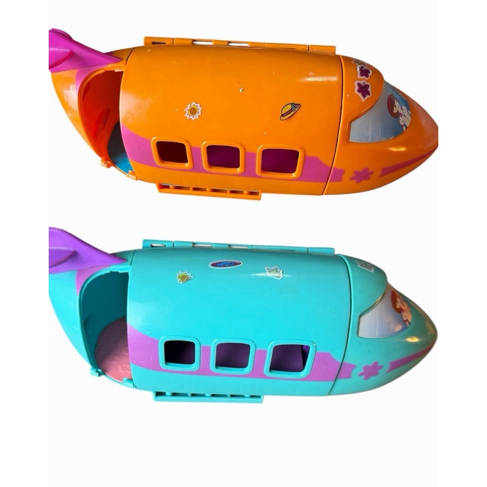 Incomplete VINTAGE Polly Pocket Groovy Getaway Jet (2002) Y2K Original Clothing